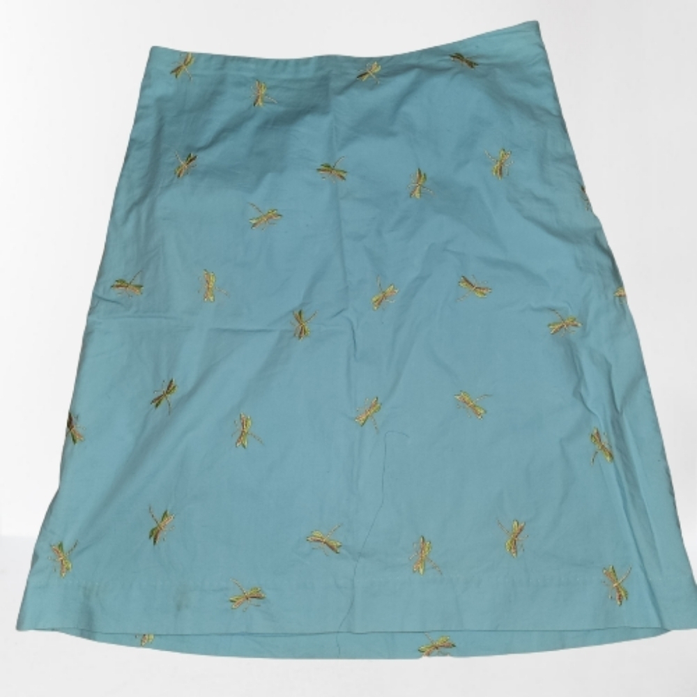 Talbots Dragonfly Embroidered Mini Skirt